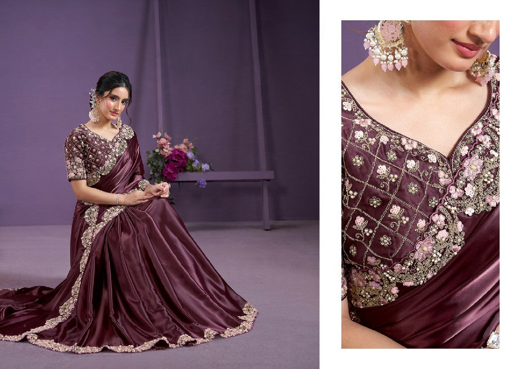 Heavy Embroidered Designer Saree – A Masterpiece of Art and Elegance