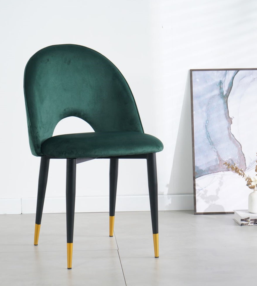 Set Of 2 Marilyn Dining Chairs Living Room Chair Velvet Fabric