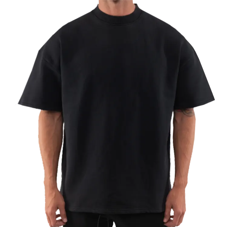 Heavy 100% Cotton Oversized Tee | Men's Trendy Crew Neck Relaxed Fit T-Shirt