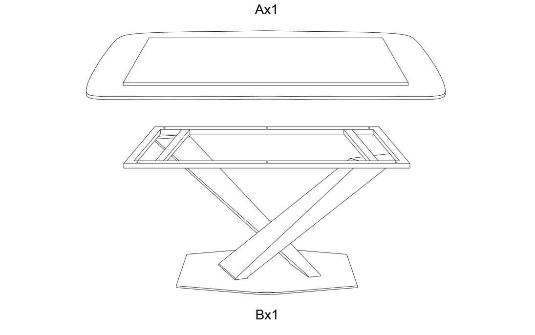 Modern Rectangular Dining Table – White Marble Top & Black X-Shaped Base