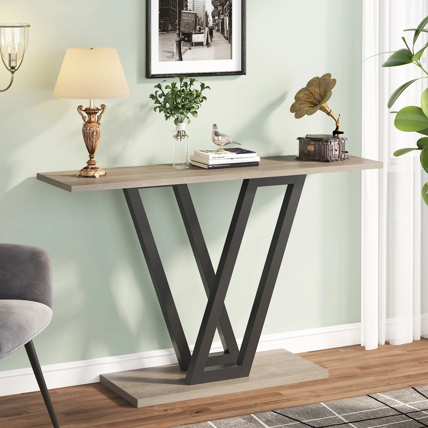 Console Table Industrial Entryway Hallway Table Living Room
