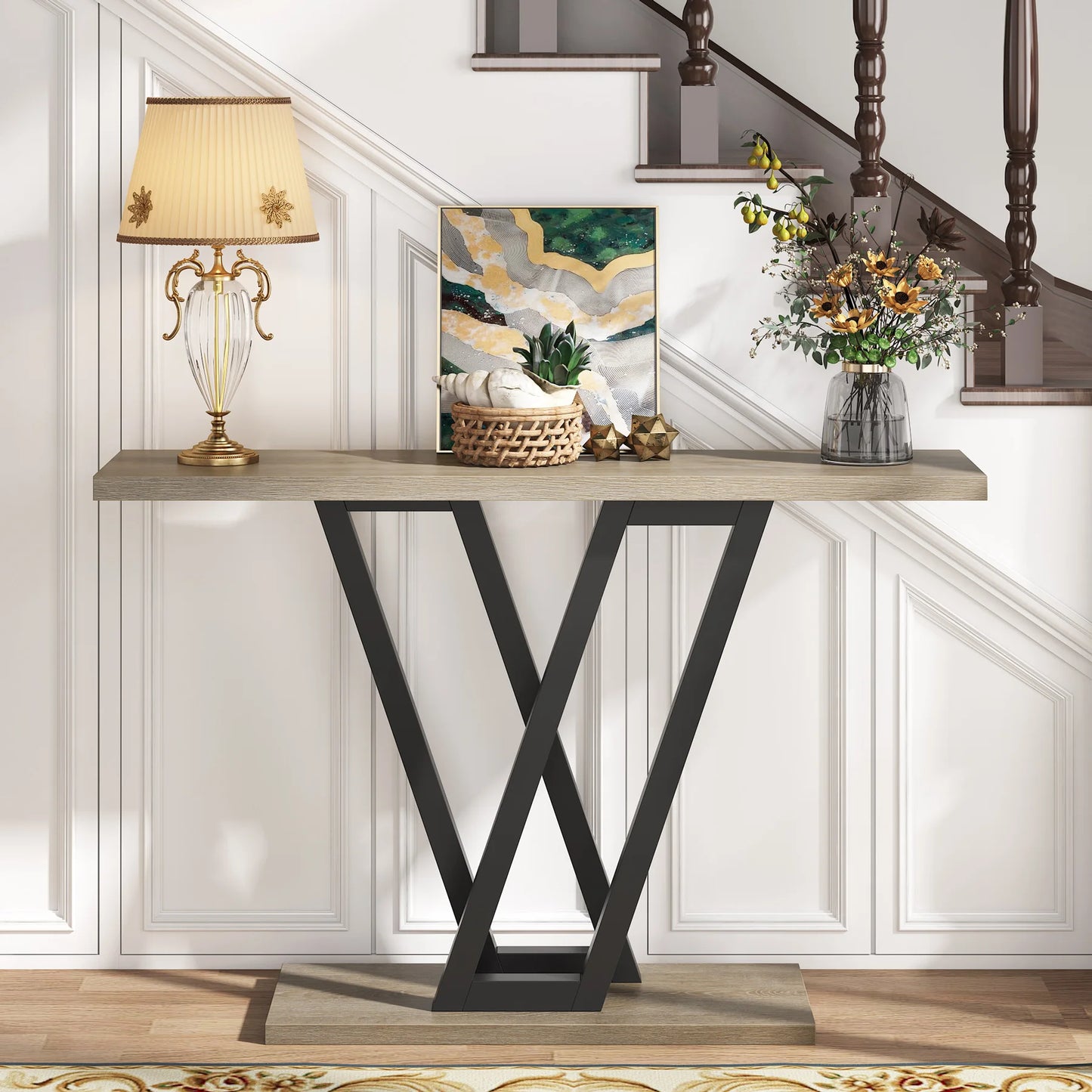 Console Table Industrial Entryway Hallway Table Living Room