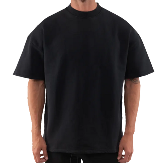 Heavy 100% Cotton Oversized Tee | Men's Trendy Crew Neck Relaxed Fit T-Shirt